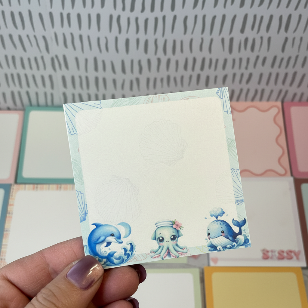 Aquatic Friends Octopus Sticky Notes – Cute Ocean Desk Notes