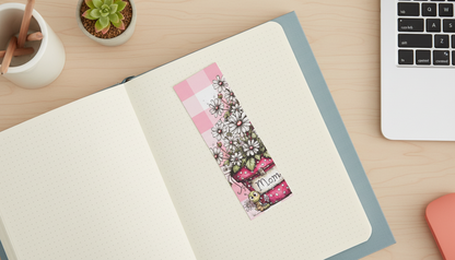 Pink Floral Bookmark | Polka Dot Daisy Mom Bookmark | Cute Bookmark | Mother’s Day Gift