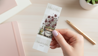Petals & Plans Bookmark Set of 4 | Floral Bookmarks | Double Sided | Mother’s Day Gift | Cute Reading Accessories