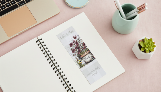 Sage Green Floral Bookmark | Garden Mom Flowerpot Bookmark | Cottagecore Bookmark | Gift for Mom