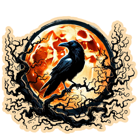 Ember Moon Crow Sticker
