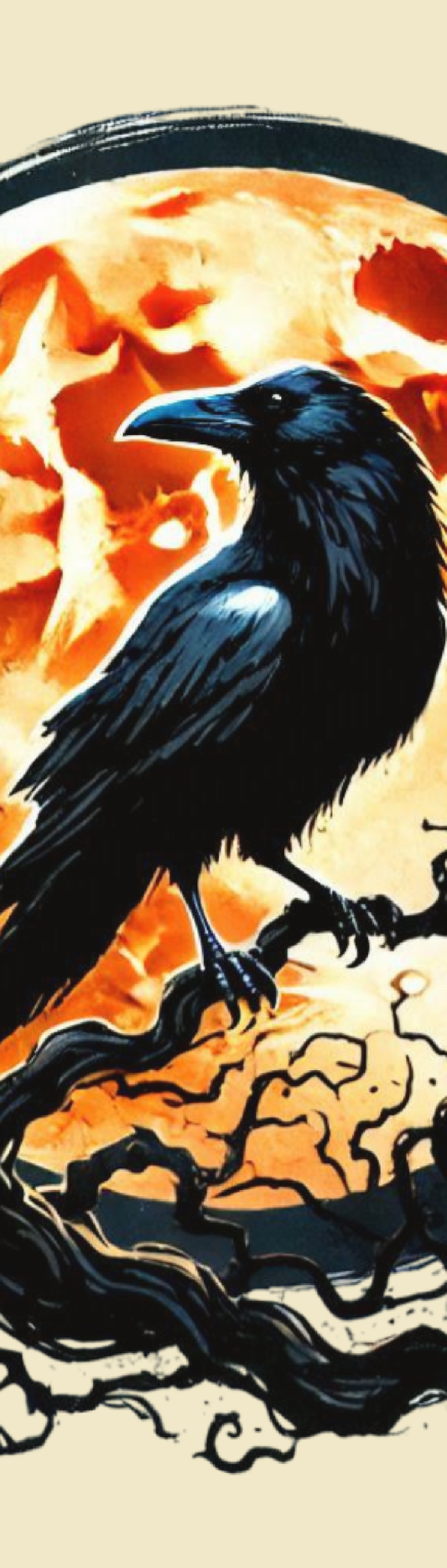 Ember Moon Crow Bookmark
