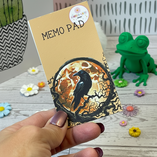 Ember Moon Crow Memo Pad