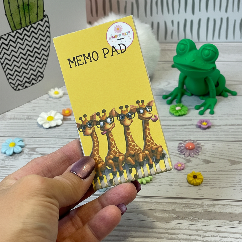 Giraffes on the Fence Memo Pad – Cute & Playful Desk Notes