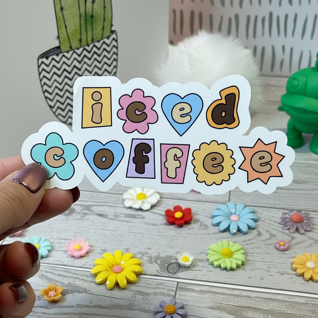 Iced Coffee Letter Sticker