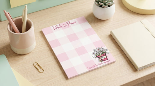Petals & Plans Notepad | Floral Note Pad | Cute Desk Notepad | Mother’s Day Gift Idea | Cottagecore Stationery