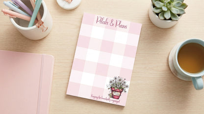 Petals & Plans Notepad | Floral Note Pad | Cute Desk Notepad | Mother’s Day Gift Idea | Cottagecore Stationery