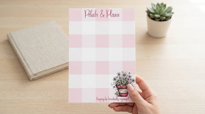 Petals & Plans Grab It Bundle | Notepad, Sticky Notes, Memo Pad, Stickers & Pen Gift Set