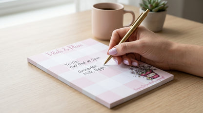 Petals & Plans Notepad | Floral Note Pad | Cute Desk Notepad | Mother’s Day Gift Idea | Cottagecore Stationery