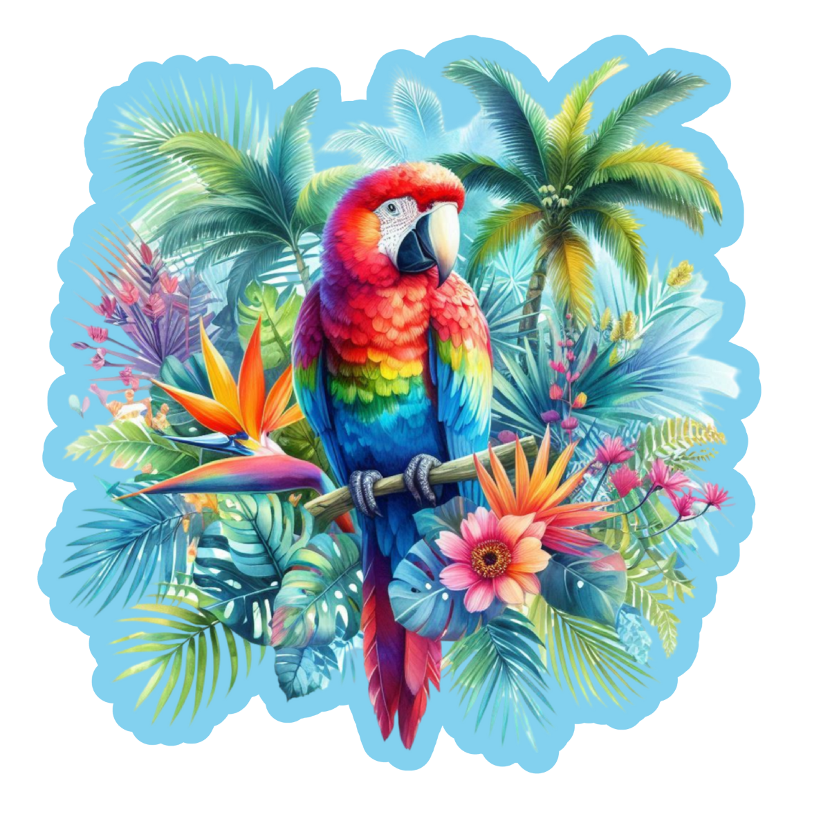 Sticker – Tropical Parrot