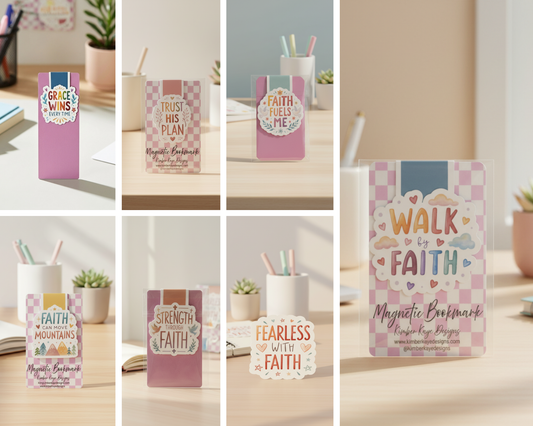 Walk By Faith - Magnetic Bookmark Set