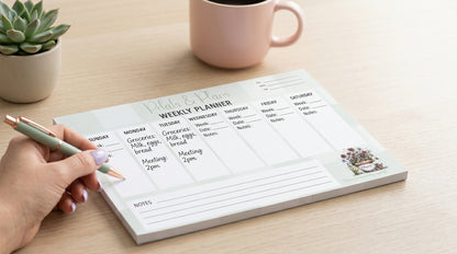Petals & Plans Weekly Planner | Floral Weekly Desk Planner Pad | Mother’s Day Gift Idea | Cottagecore Stationery